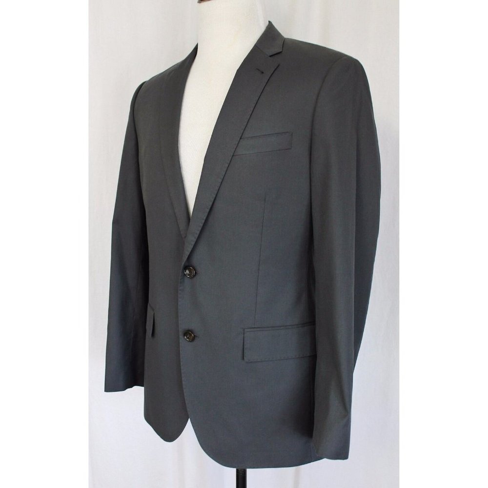 J CREW LUDLOW SUIT JACKET WITH DOUBLE VENT IN ITALIAN COTTON PIQUÉ GREY 40R